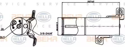 Осушитель, кондиционер HELLA 8FT 351 193-251