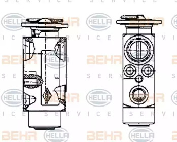 Расширительный клапан, кондиционер HELLA 8UW 351 234-091