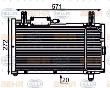 Конденсатор, кондиционер HELLA 8FC 351 301-001