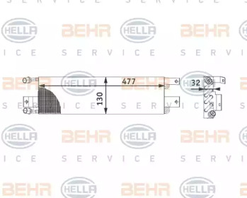 Конденсатор, кондиционер HELLA 8FC 351 301-451