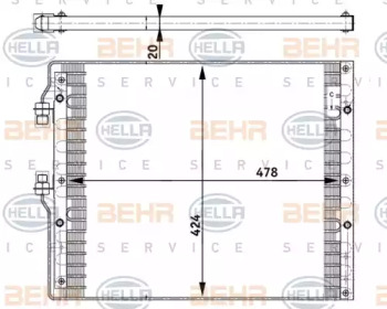 Конденсатор, кондиционер HELLA 8FC 351 302-181