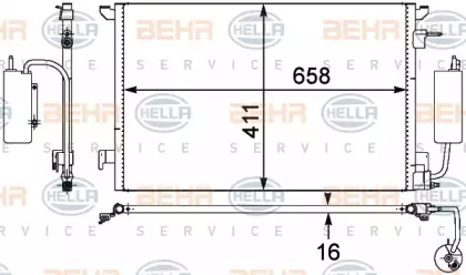 Конденсатор, кондиционер HELLA 8FC 351 302-531