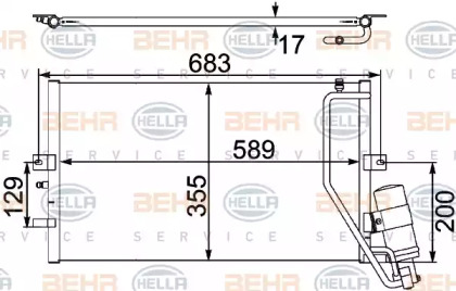 Конденсатор, кондиционер HELLA 8FC 351 304-131