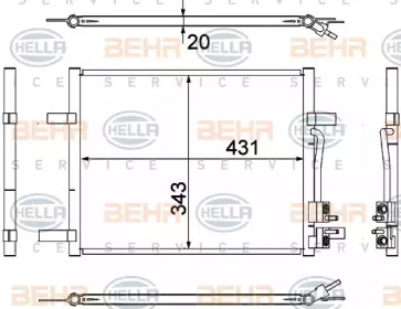 Конденсатор, кондиционер HELLA 8FC 351 304-791