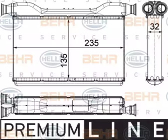 Теплообменник, отопление салона HELLA 8FH 351 315-491