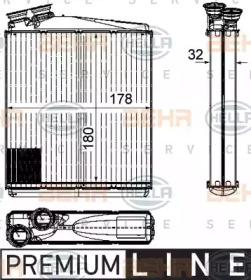 Теплообменник, отопление салона HELLA 8FH 351 315-541