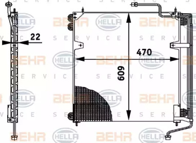 Конденсатор, кондиционер HELLA 8FC 351 317-021