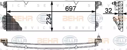 Конденсатор, кондиционер HELLA 8FC 351 317-121