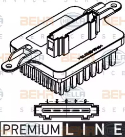 Регулятор, вентилятор салона HELLA 5HL 351 321-571