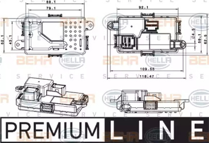 Регулятор, вентилятор салона HELLA 5HL 351 321-651