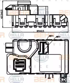 Регулятор, вентилятор салона HELLA 5HL 351 321-721