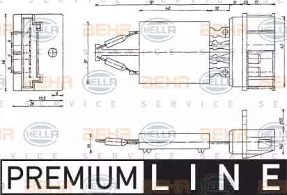 Резистор HELLA 9ML 351 332-401