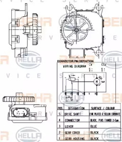 Регулировочный элемент, смесительный клапан HELLA 6NW 351 344-001