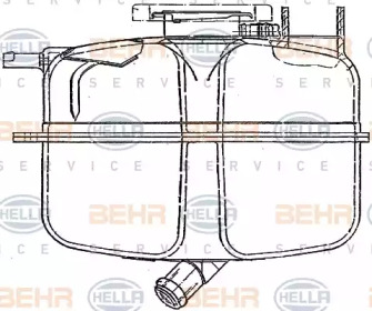 Компенсационный бак, охлаждающая жидкость HELLA 8MA 376 705-011