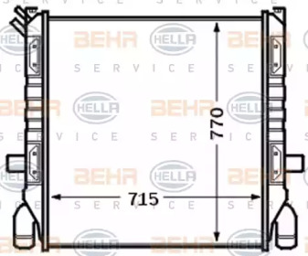 Радиатор, охлаждение двигателя HELLA 8MK 376 705-711