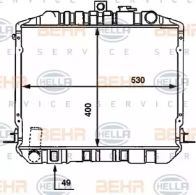 Радиатор, охлаждение двигателя HELLA 8MK 376 707-601