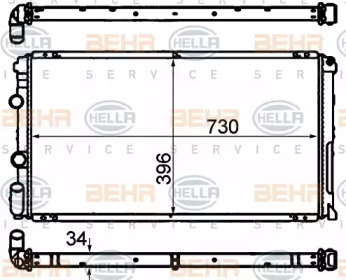 Теплообменник HELLA 8MK 376 708-451