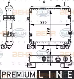 масляный радиатор, двигательное масло HELLA 8MO 376 725-281