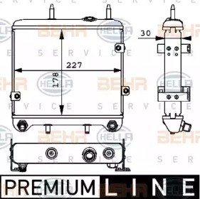 масляный радиатор, двигательное масло HELLA 8MO 376 725-461