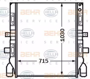 Радиатор, охлаждение двигателя HELLA 8MK 376 726-661