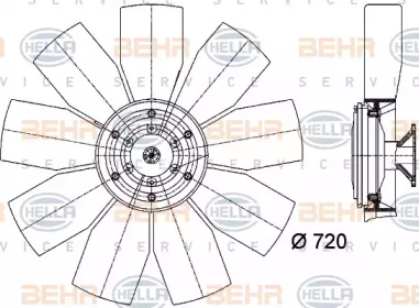 Вентилятор HELLA 8MV 376 727-071