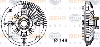 Сцепление, вентилятор радиатора HELLA 8MV 376 732-321