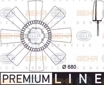 Рабочее колесо вентилятора HELLA 8MV 376 733-071