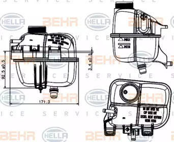 Резервуар HELLA 8MA 376 737-221