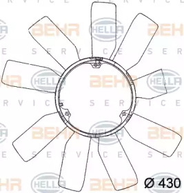 Рабочее колесо вентилятора HELLA 8MV 376 741-181