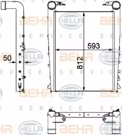 Интеркулер HELLA 8ML 376 746-371