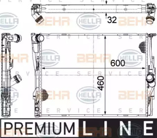 Радиатор, охлаждение двигателя HELLA 8MK 376 754-041