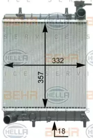 Радиатор, охлаждение двигателя HELLA 8MK 376 762-064