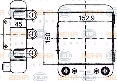 Масляный радиатор, автоматическая коробка передач HELLA 8MO 376 765-201