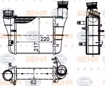 Интеркулер HELLA 8ML 376 899-121