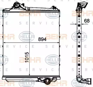 Интеркулер HELLA 8ML 376 906-371