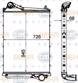 Интеркулер HELLA 8ML 376 906-381