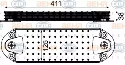 масляный радиатор, двигательное масло HELLA 8MO 376 906-471