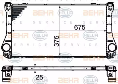 Интеркулер HELLA 8ML 376 910-081