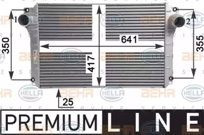 Интеркулер HELLA 8ML 376 910-091