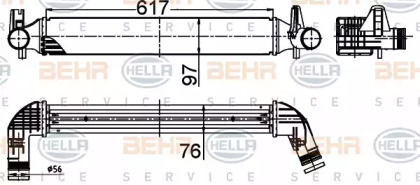 Интеркулер HELLA 8ML 376 988-494