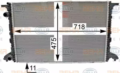 Радиатор, охлаждение двигателя HELLA 8MK 376 990-011