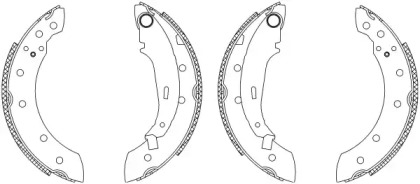 Комлект тормозных накладок HELLA 8DB 355 003-181