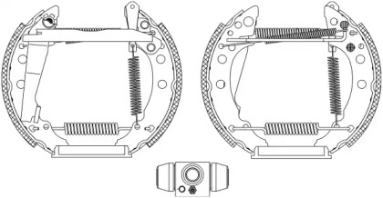 Комлект тормозных накладок HELLA 8DB 355 004-001