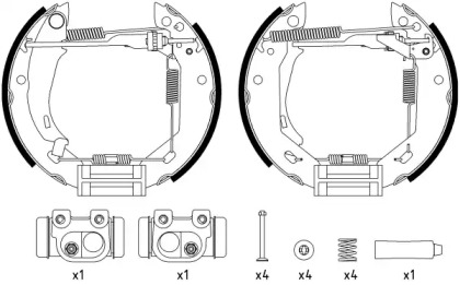 Комлект тормозных накладок HELLA 8DB 355 003-881