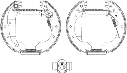 Комлект тормозных накладок HELLA 8DB 355 004-301