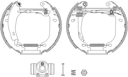 Комлект тормозных накладок HELLA 8DB 355 004-711