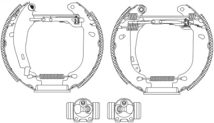 Комлект тормозных накладок HELLA 8DB 355 005-161