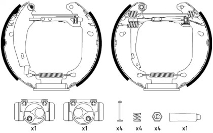 Комлект тормозных накладок HELLA 8DB 355 003-971