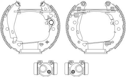 Комлект тормозных накладок HELLA 8DB 355 003-931