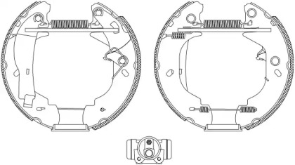 Комлект тормозных накладок HELLA 8DB 355 004-111